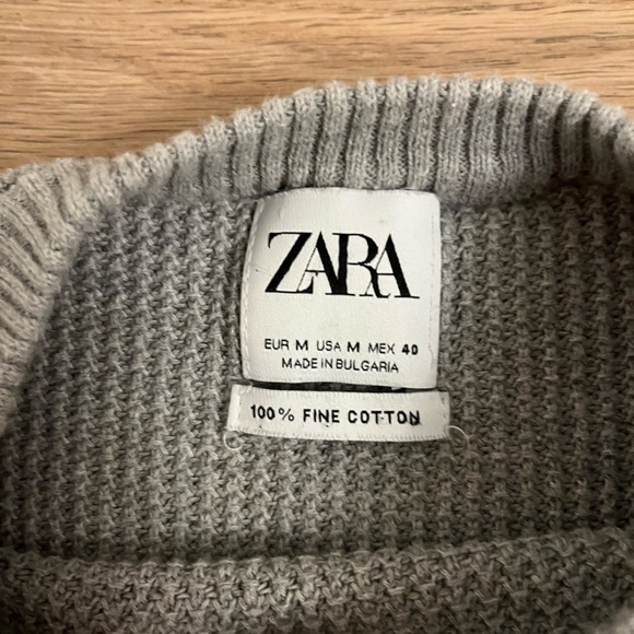 Gray Zara, 100% cotton knitted long sleeve men’s - Picture 4 of 4